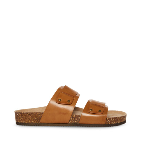 Steve Madden Men's Camel Cognac Leather Slippers | Steve Madden In Lebanon