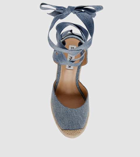 Steve Madden Women's Blue Dafina Espadrille Wedge Sandals |Steve Madden In Lebanon