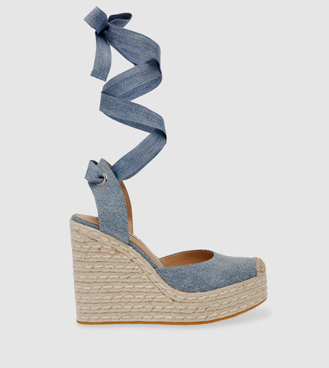 Steve Madden Women's Blue Dafina Espadrille Wedge Sandals |Steve Madden In Lebanon