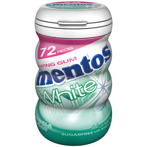 Mentos White Spearmint Chewing Gum 72 Pieces | Mentos In Lebanon