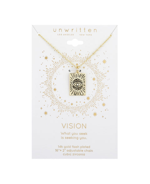 Unwritten Women's Gold Plated Talisman Evil Eye Pendant Necklace |Unwritten in Lebanon