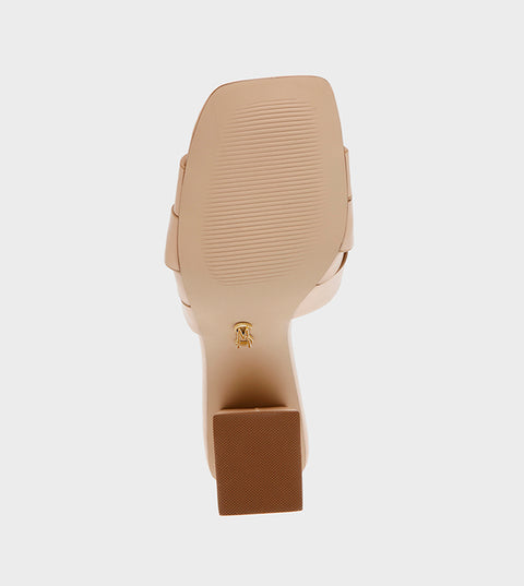 Steve Madden Women's Beige Leather Ariah Heeled Sandals |Steve Madden In Lebanon