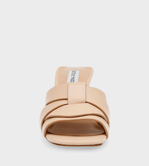 Steve Madden Women's Beige Leather Ariah Heeled Sandals |Steve Madden In Lebanon