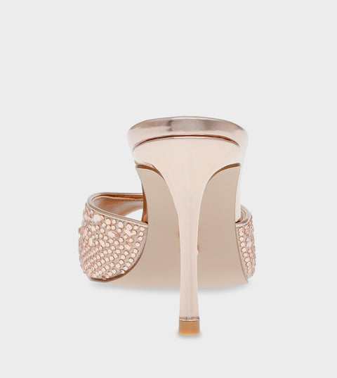 Steve Madden Women's Rose Gold Microsuede Rollout-R Sandal | Steve Madden In Lebanon