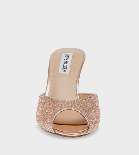 Steve Madden Women's Rose Gold Microsuede Rollout-R Sandal | Steve Madden In Lebanon