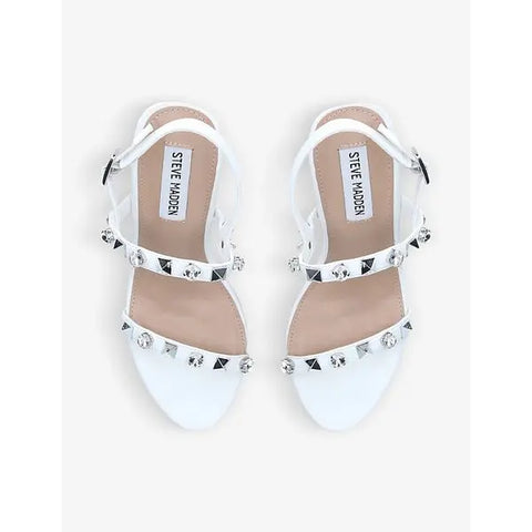 Steve Madden Women's White Synthetic Prime Time Sandals |Steve Madden In Lebanon