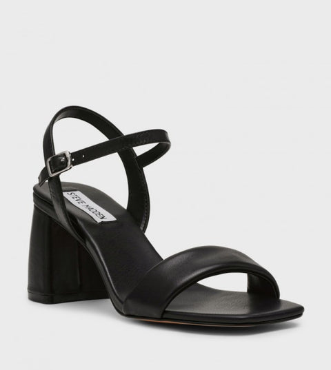 Steve Madden Women's Black Leather Sandals|  Steve Madden in Lebanon