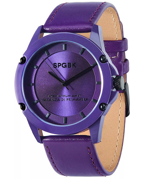SPGBK Unisex Britt Purple Leather Band Watch | SPGBK In Lebanon