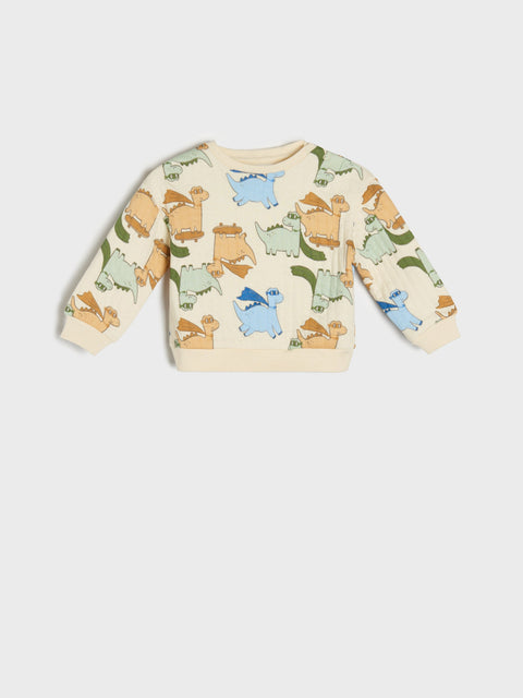 Sinsay Baby Boy Light Beige Dinosaur Print Knitted Set | Sinsay In Lebanon