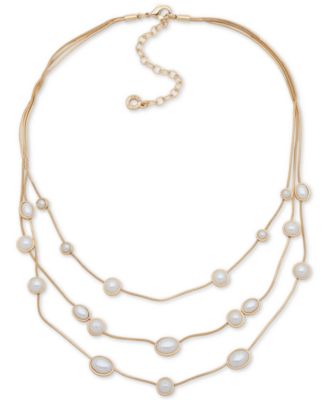Anne Klein Women's Gold Stone Embellished Layered Necklace |Anne Klein in Lebanon