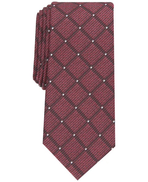 Alfani Men's Red Slim Dot Grid Tie |  Alfani  In Lebanon