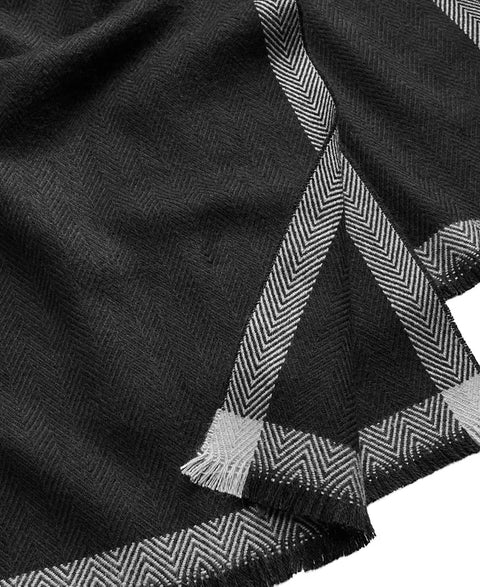 Alfani Men's Black Herringbone Scarf | Alfani In Lebanon