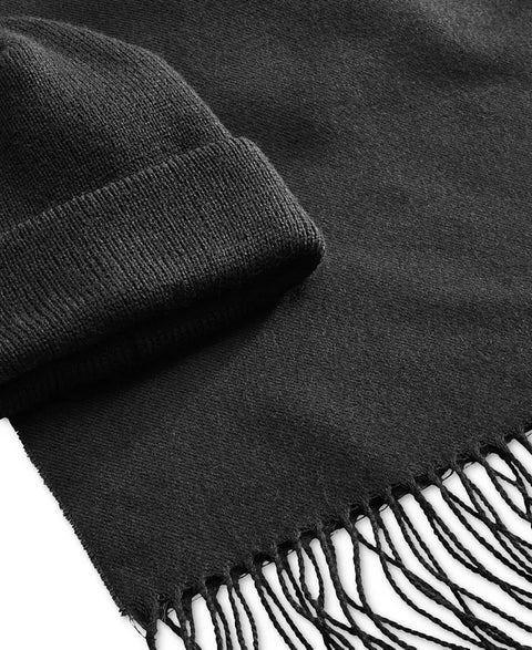 Club Room Men's Black Beanie & Scarf Set |Club Room In Lebanon