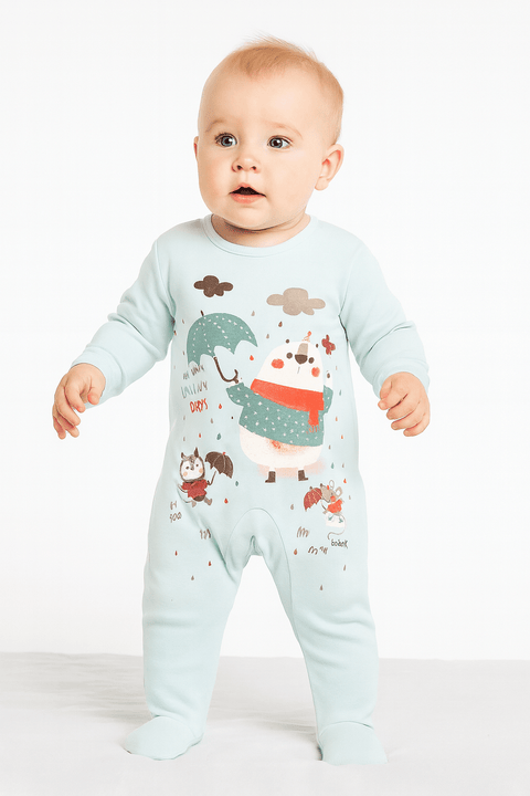 Boboli Baby Boy's Light Blue Long-Sleeve Overall | Boboli in Lebanon