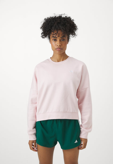 Adidas Women's Baby Pink Essential Small Logo Open Hem Sweatshirt |Adidas In Lebanon