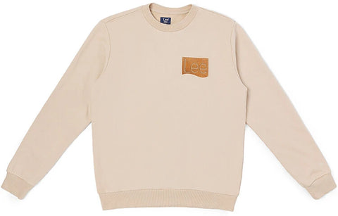 Lee Men's Beige Logo Sweatshirt |Lee In Lebanon