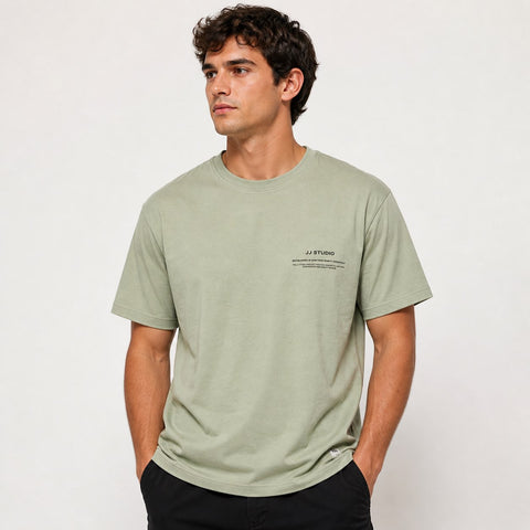 Jack & Jones Men's Sage Green  Minimalist T-Shirt | Jack & Jones in Lebanon