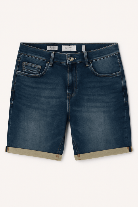 No Excess Men's Dark Blue Stretch Denim Short | No Excess In Lebanon