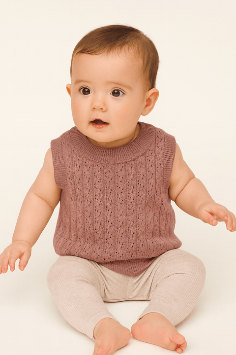 POMPdeLUX Baby Girl's Dark Purple Vest | POMPdeLUX in Lebanon