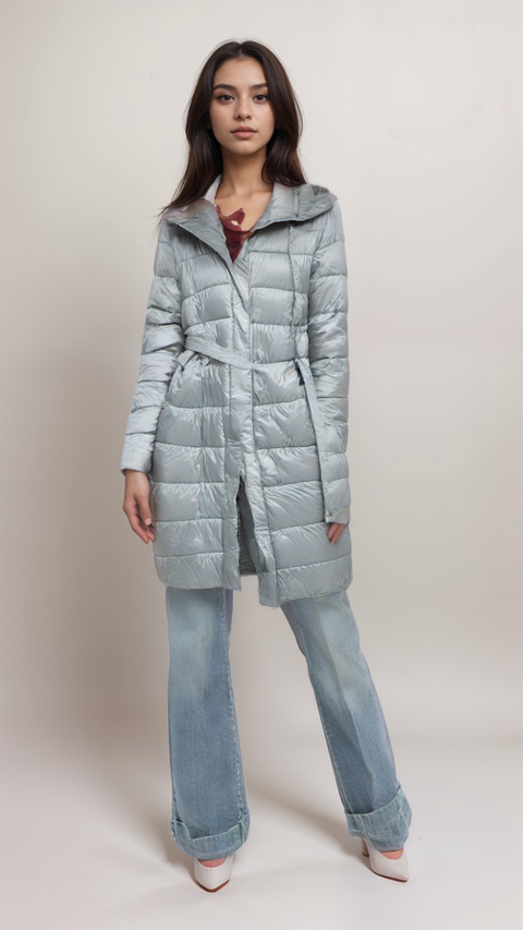 S.Oliver Women’s Baby Blue Long Puffer Jacket |S.Oliver in Lebanon