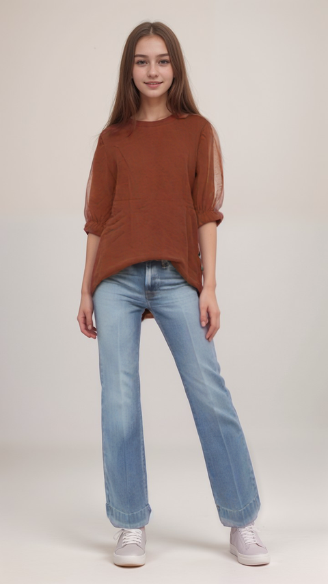 POMPdeLUX Girl's Dusty Rose   Short Sleeve Sweatshirt  |POMPdeLUX in Lebanon