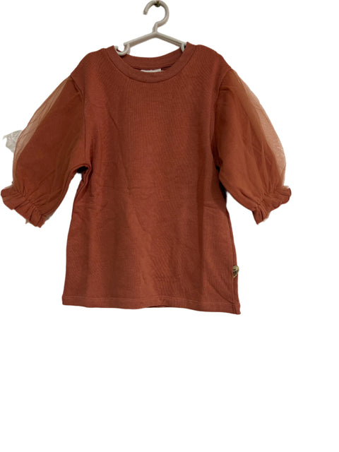POMPdeLUX Girl's Dusty Rose   Short Sleeve Sweatshirt  |POMPdeLUX in Lebanon