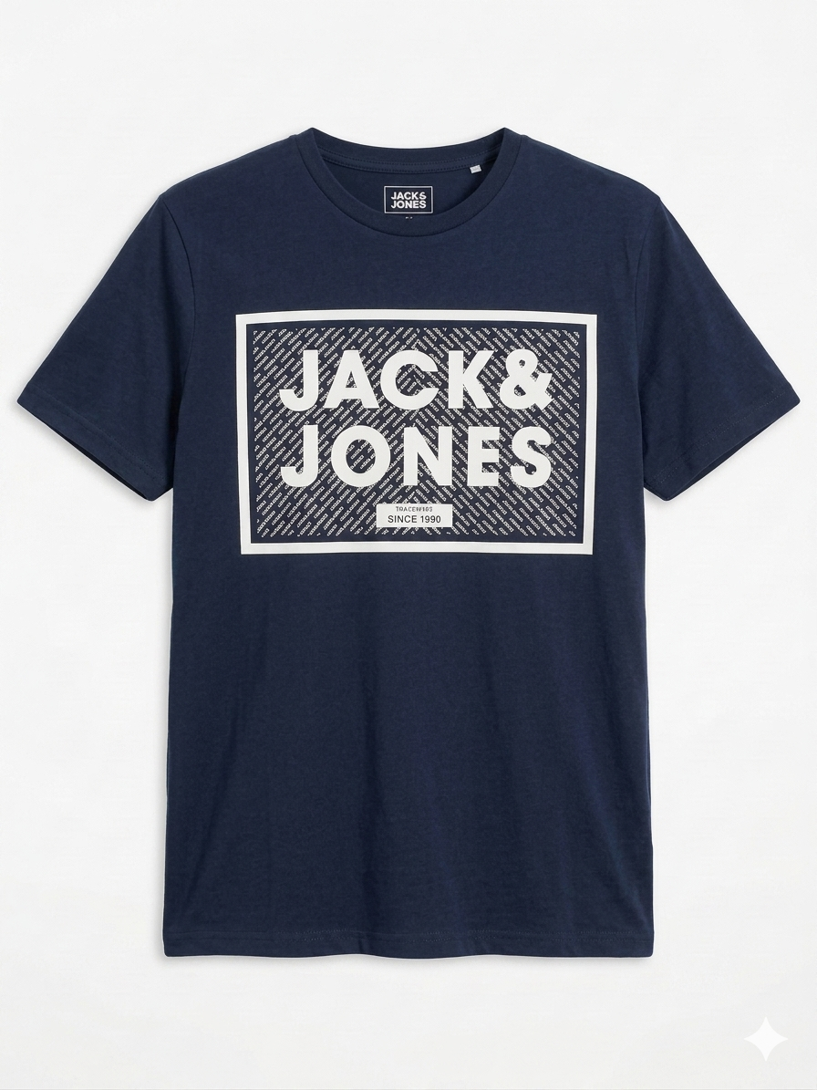 Jack & Jones Men's Navy Printed T-Shirt | Jack & Jones In Lebanon