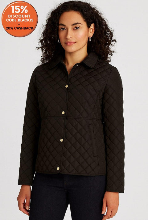 Lauren Ralph Lauren Women's Black Quilted Jacket |Lauren Ralph Lauren In Lebanon