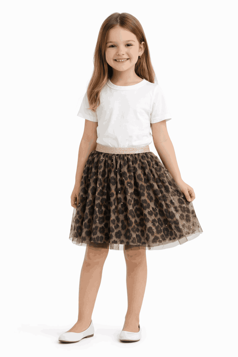 Sinsay Girls’ Leopard Print Tulle Skirt | Sinsay in Lebanon