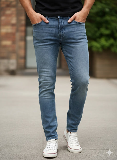 Only & Sons Men's Blue Grey Slim Loom Jeans  | Only & Sons In Lebanon