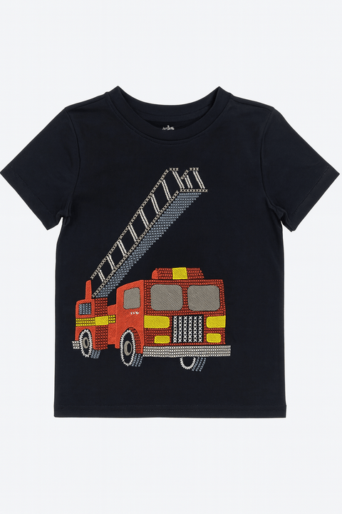 Kids Headquarters Boy's Navy Blue T-Shirt ABFK2069