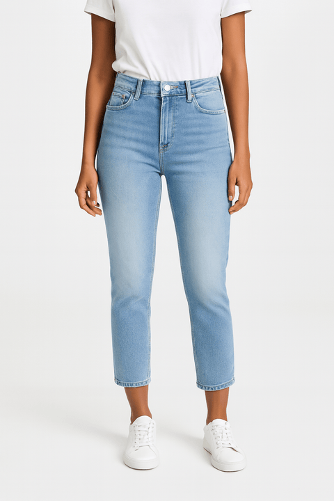 Lee Women's Blue 401  Regular Tapered Mid-Rise Jeans | Lee in Lebanon