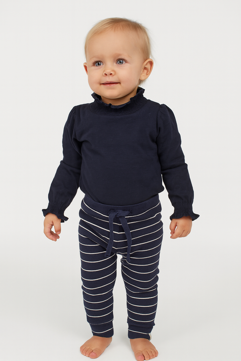 POMPdeLUX Girl's Navy/White Honolulu LT Trousers  |POMPdeLUX in Lebanon