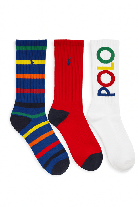 Polo Ralph Lauren Men's Multicolor Pack Of 3 Pairs Socks ABU699