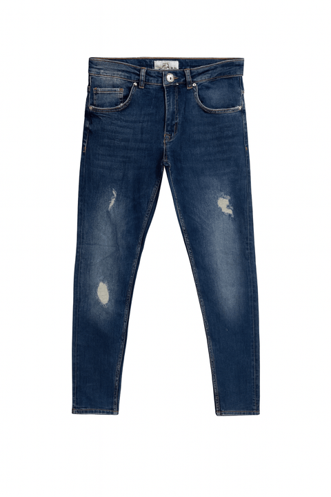 Rebel Men's Blue Barcelona Destroy Jeans | Rebel In Lebanon