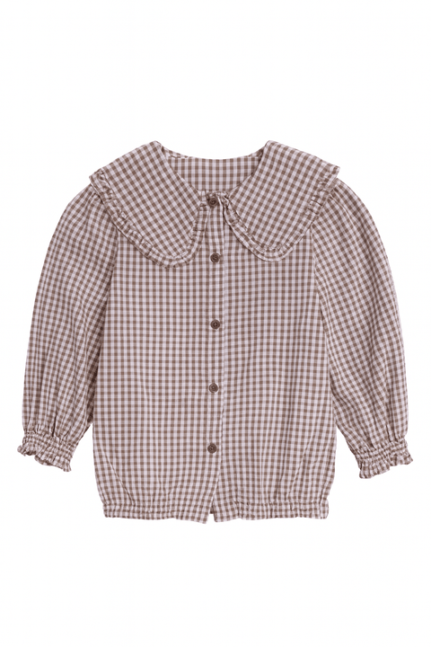 POMPdeLUX Girl's Brown/Pink Crowbar Long-Sleeve Shirt |POMPdeLUX in Lebanon