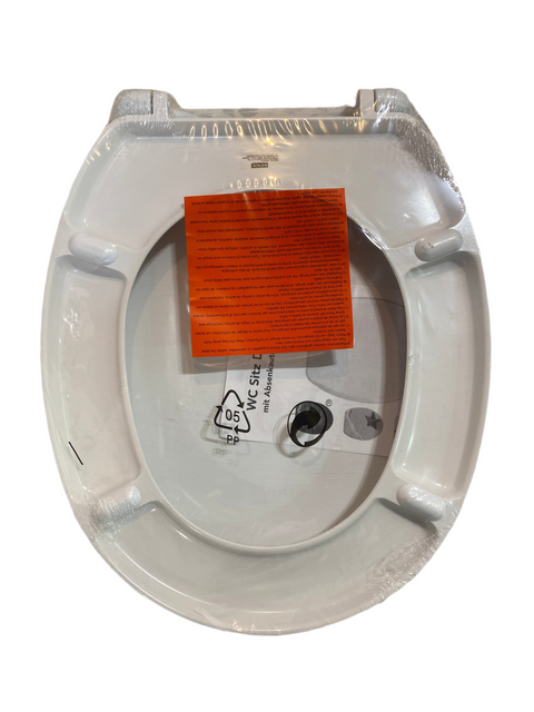 Toilet Seat Light Orange Duroplast With Soft Close Mechanism