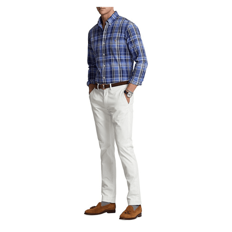 Ralph Lauren Men's Blue Multi Stretch Shirt | Ralph Lauren In Lebanon