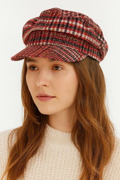 Forever 21 Women's Red Multi Cabby Hat |Forever 21 In Lebanon