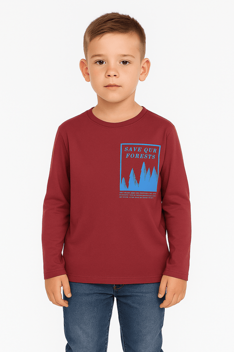 S.Oliver Boy's Burgundy Long Sleeve Blouse | S.Oliver In Lebanon