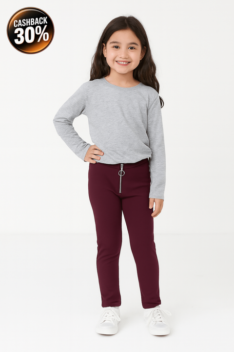 Terranova Girl's Purple Straight Pants | Terranova In Lebanon