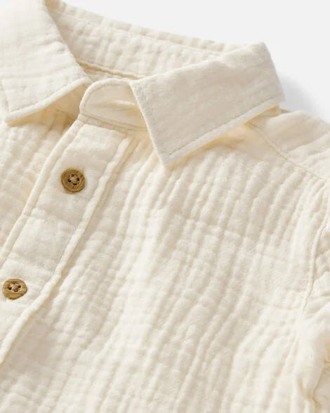 Carter's Baby Boy's Off White & Navy Little Planet 2-Piece Organic Cotton Short Set | Carter's In Lebanon