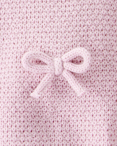 Little Planet by Carter's  Baby Girl's Pink  2-Piece Organic Cotton Bow Sweater Knit Set |Little Planet by Carter's   in Lebanon