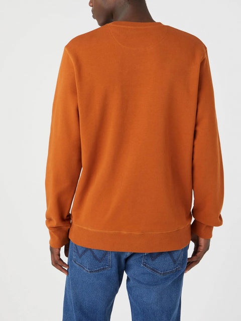 Wrangler Men's Nutmeg Brown S-Sign Off Sweatshirt |Wrangler In Lebanon