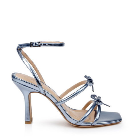 Jewel Badgley Mischka Women's Blue Metallica Stiletto Heeled Sandals | Jewel Badgley Mischka In Lebanon