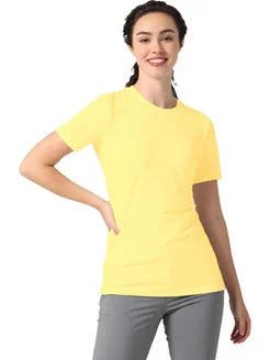 Wrangler Women's Yellow Regular Fit T-Shirt | Wrangler In Lebanon