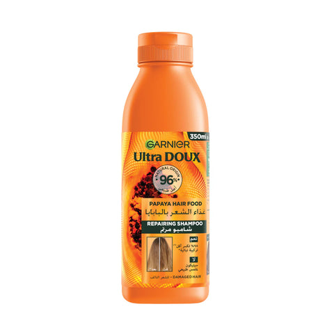 Garnier Ultra Doux Repairing Papaya Hair Food Shampoo for Damaged Hair 350ml