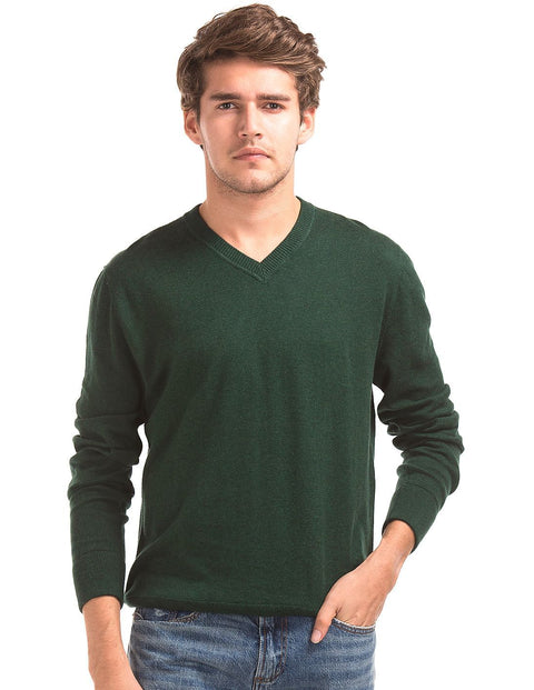 Dunmore Men's Dark Green V Neck Sweater | Dunmore In Lebanon