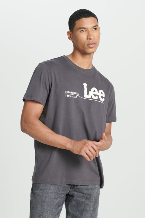 Lee Men's Grey Regular Fit T-Shirt | Lee In Lebanon