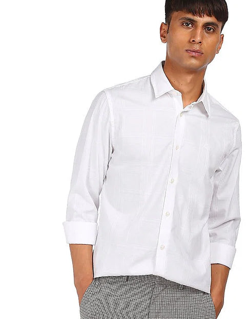 Calvin Klein Men's White Shirt ABF4224